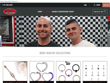 Tablet Screenshot of lulusbodyjewelry.com